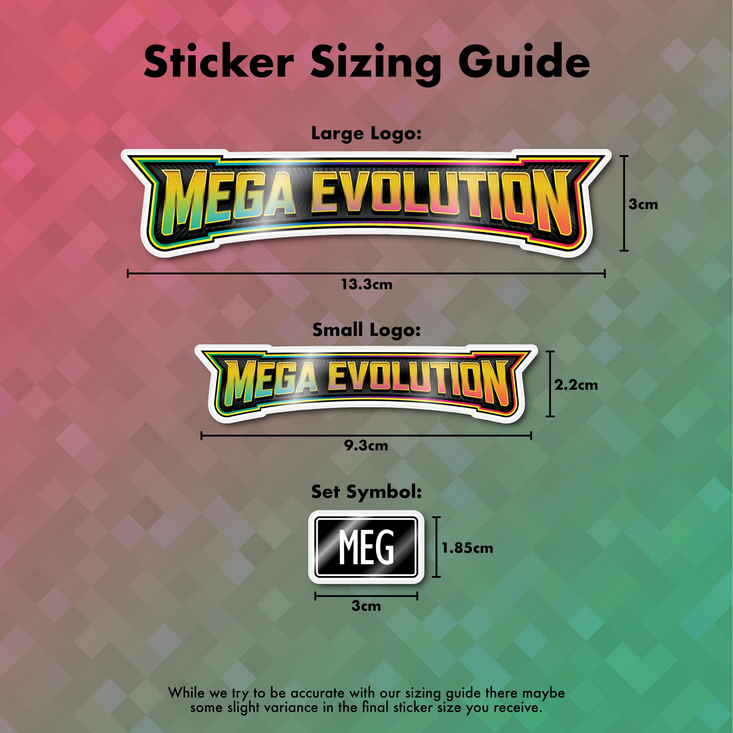 Pokemon Mega Evolution Binder Sticker/Label