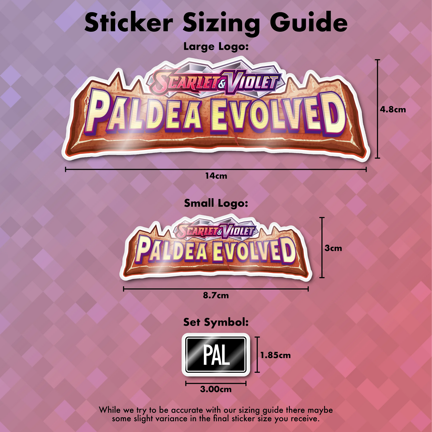 Pokemon Paldea Evolved Binder Sticker/Label