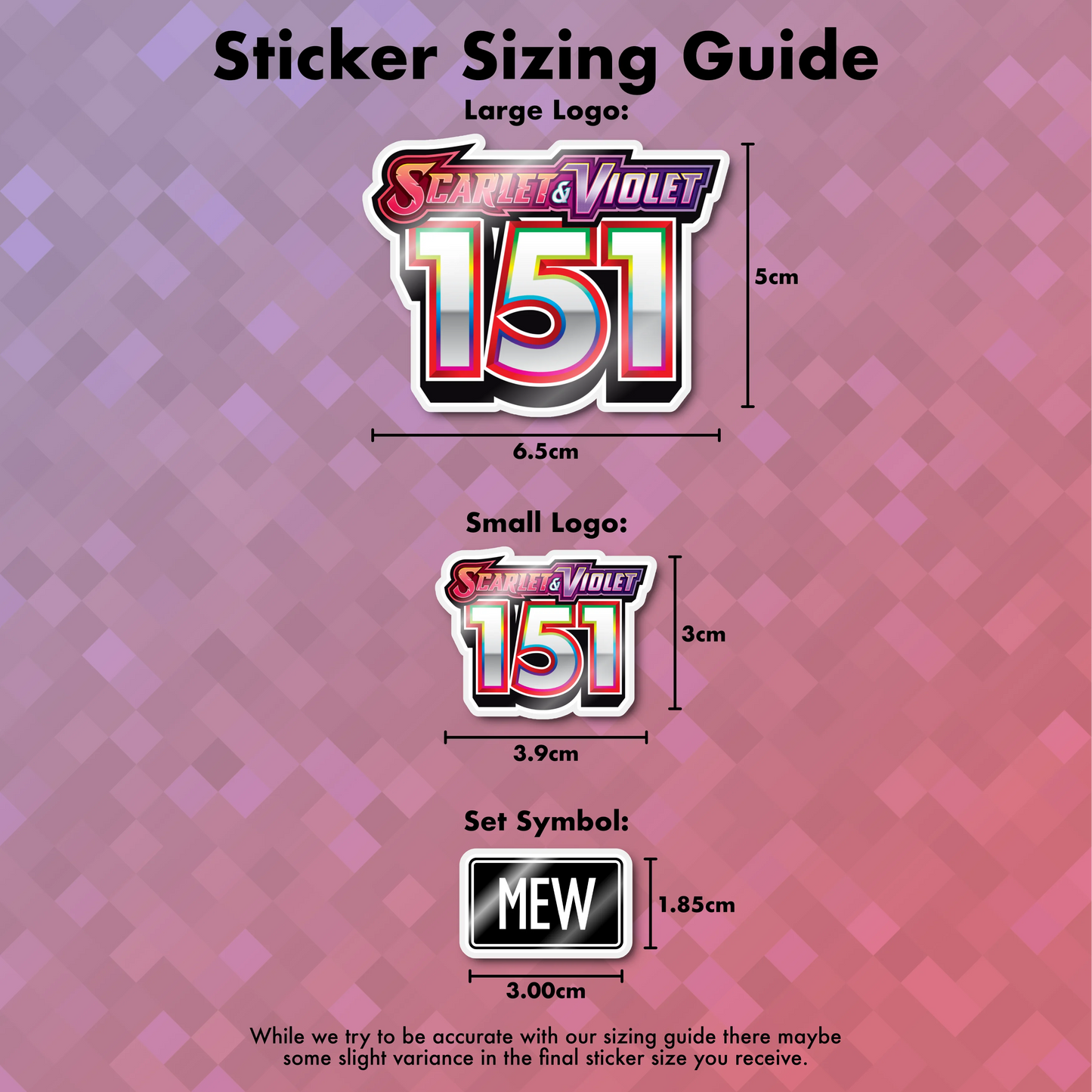 Pokemon 151 Binder Sticker/Label