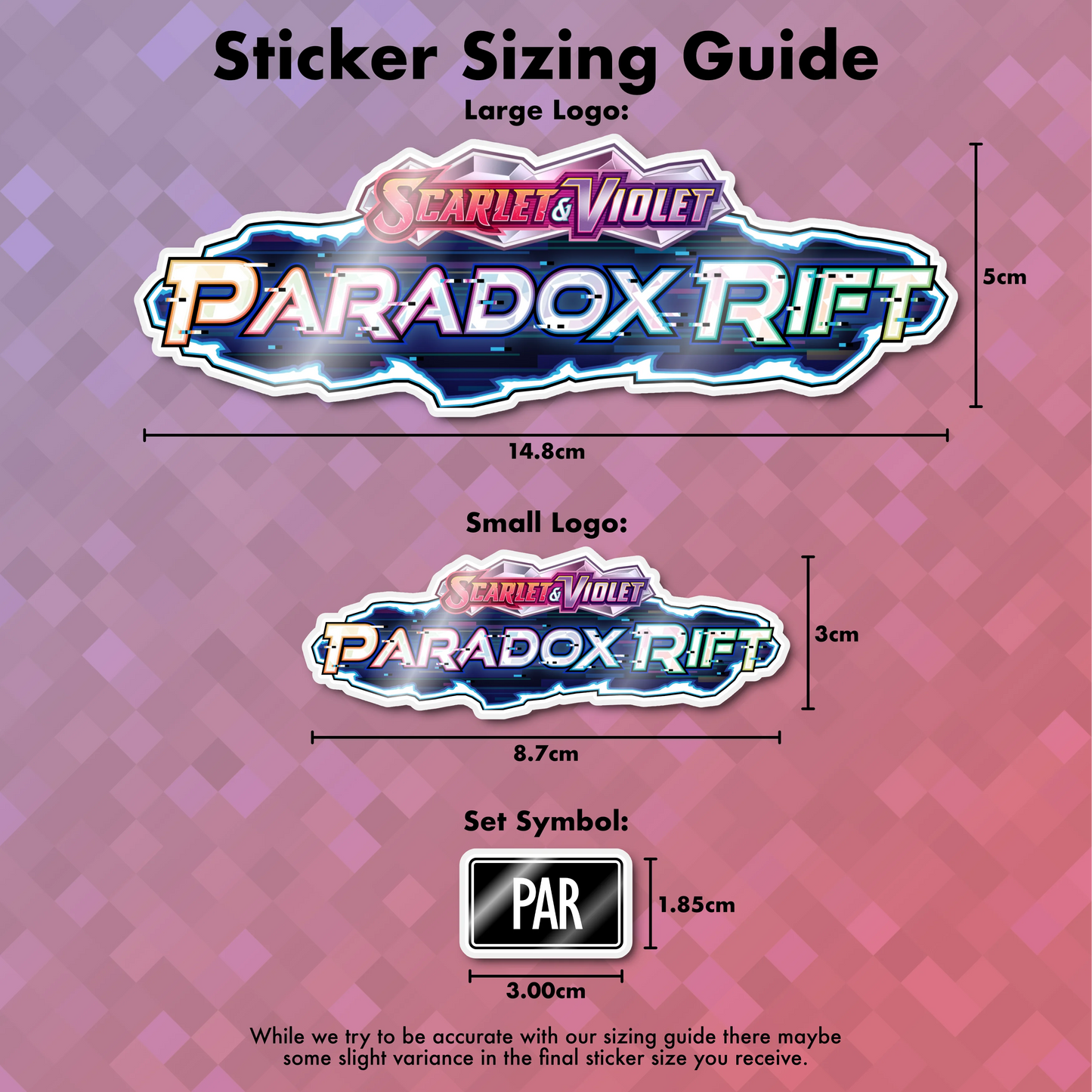 Pokemon Paradox Rift Binder Sticker/Label