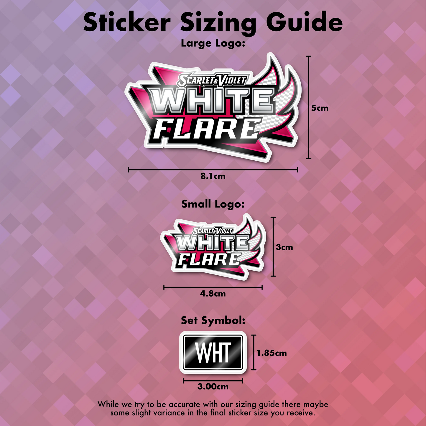 Pokemon White Flare Binder Sticker/Label