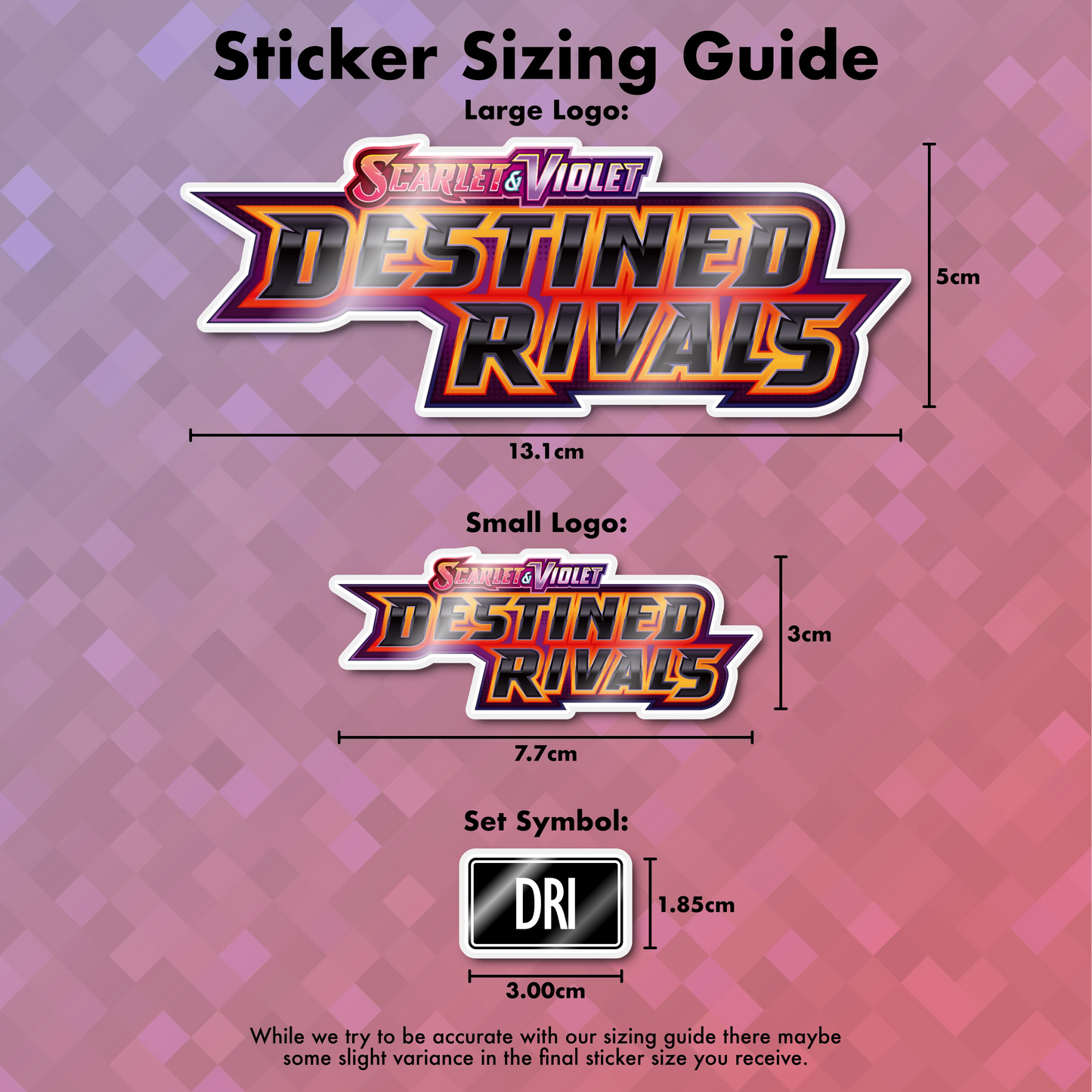 Pokemon Destined Rivals Binder Sticker/Label