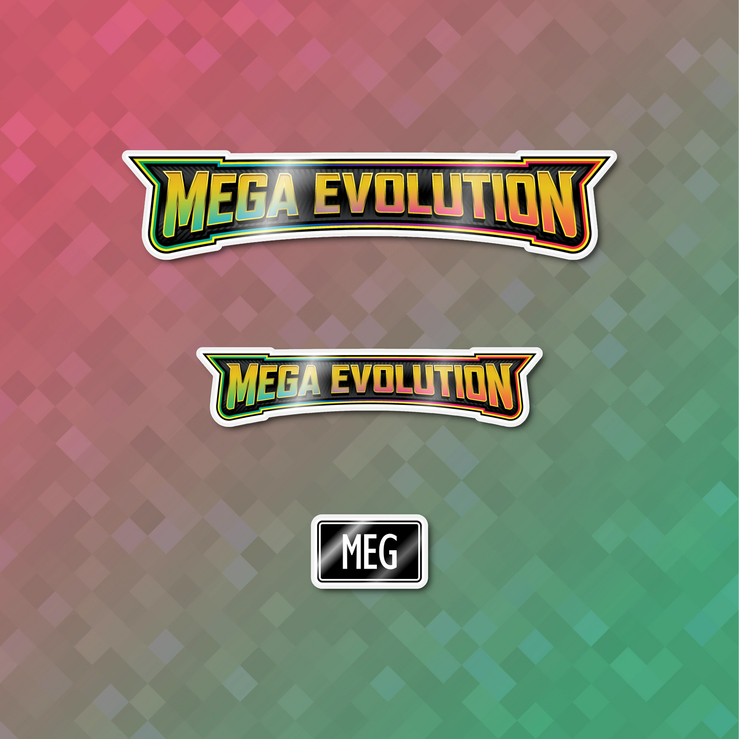 Pokemon Mega Evolution Binder Sticker/Label