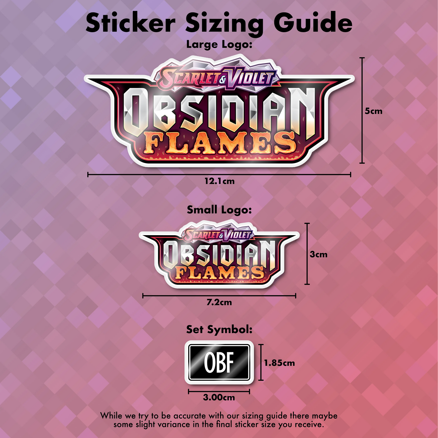 Pokemon Obsidian Flames Binder Sticker/Label