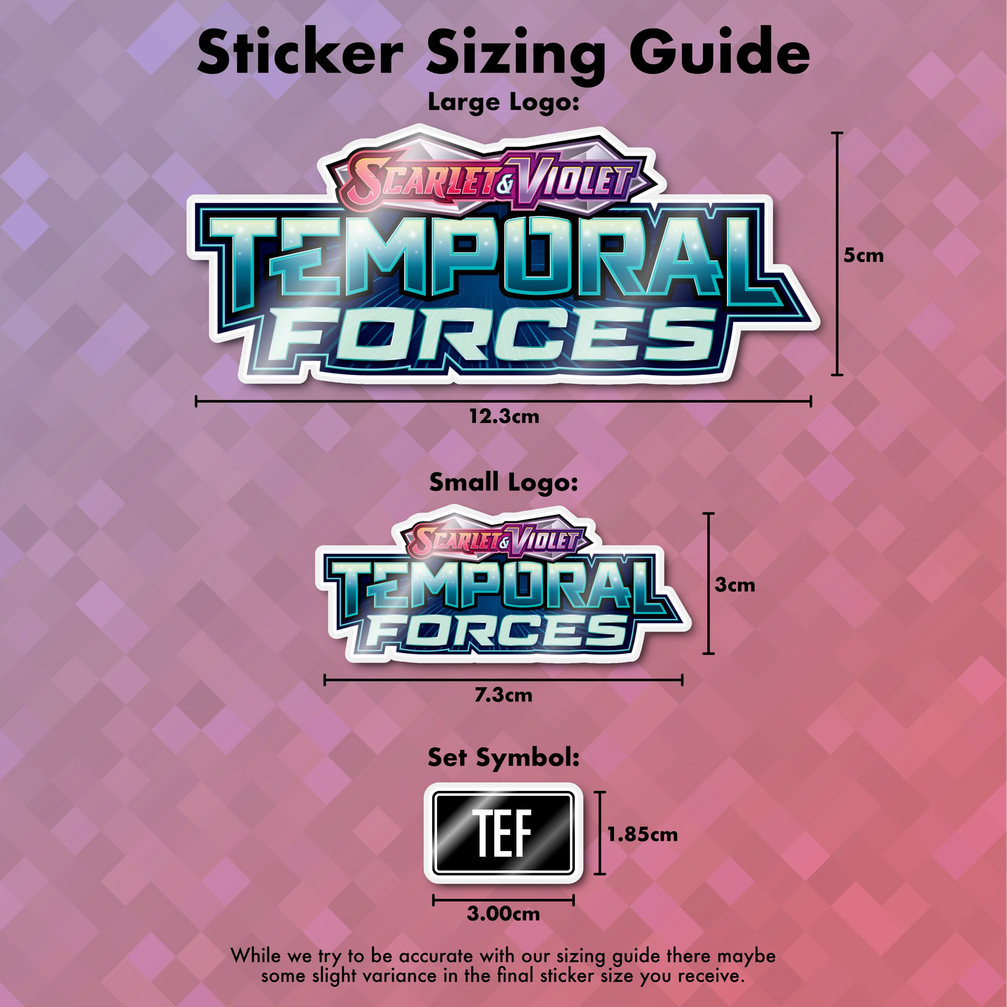Pokemon Temporal Forces Binder Sticker/Label