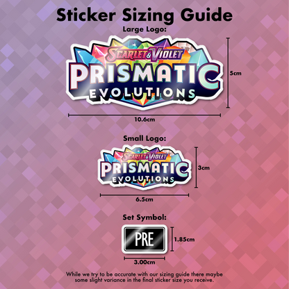 Pokemon Prismatic Evolutions Binder Sticker/Label