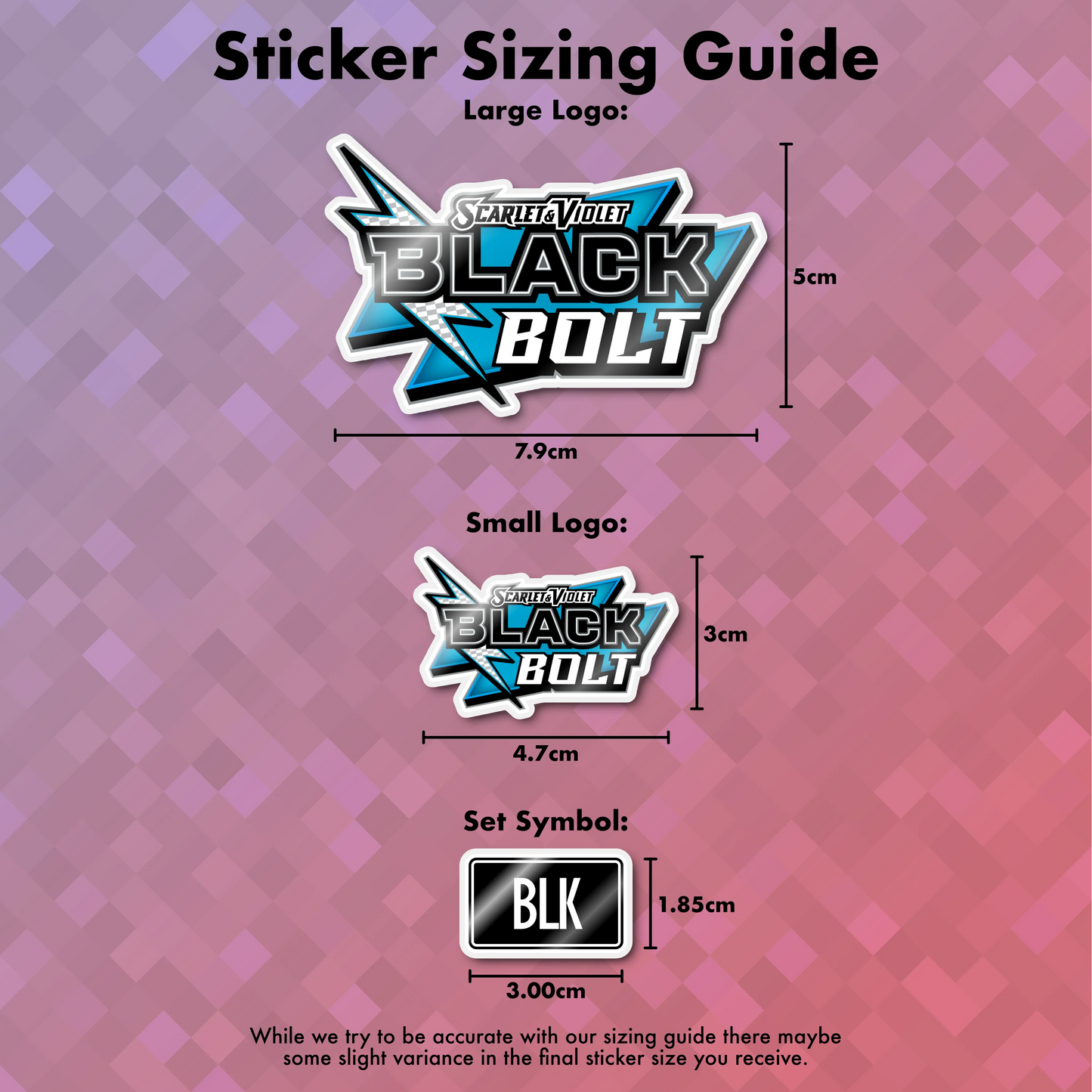 Pokemon Black Bolt Binder Sticker/Label
